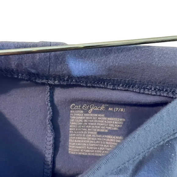 Cat & Jack Girls Periwinkle Light Purple Glitter Sparkle Cropped Legging Pants - Picture 3 of 3